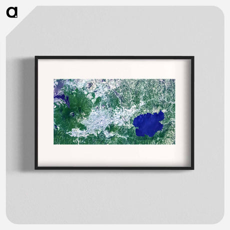 アートポスター-Lake Ilopango Caldera
 - 上空からの地球 Poster.