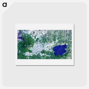アートポストカード-Lake Ilopango Caldera
 - 上空からの地球 Postcard.