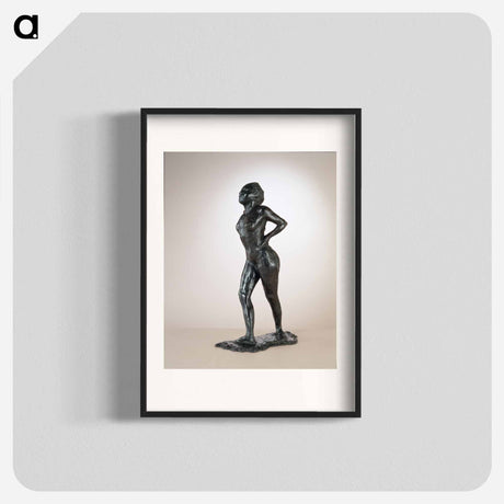 アートポスター-Dancer At Rest, Hands On Hips, Right Leg Forward - エドガー ドガ Poster.