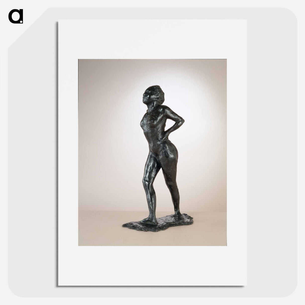 アートポスター-Dancer At Rest, Hands On Hips, Right Leg Forward - エドガー ドガ Poster.