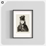 Berthe Morisot in Black - Édouard Manet Poster.