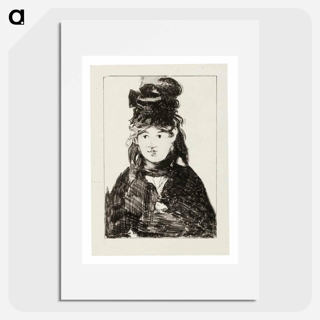 Berthe Morisot in Black - エドゥアール マネ Poster.