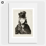 Berthe Morisot in Black - エドゥアール マネ Poster.