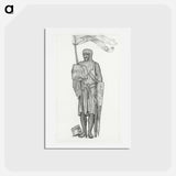 アートポストカード-David of Scotland, Earl of Huntingdon - エドワード バーン ジョーンズ Postcard.