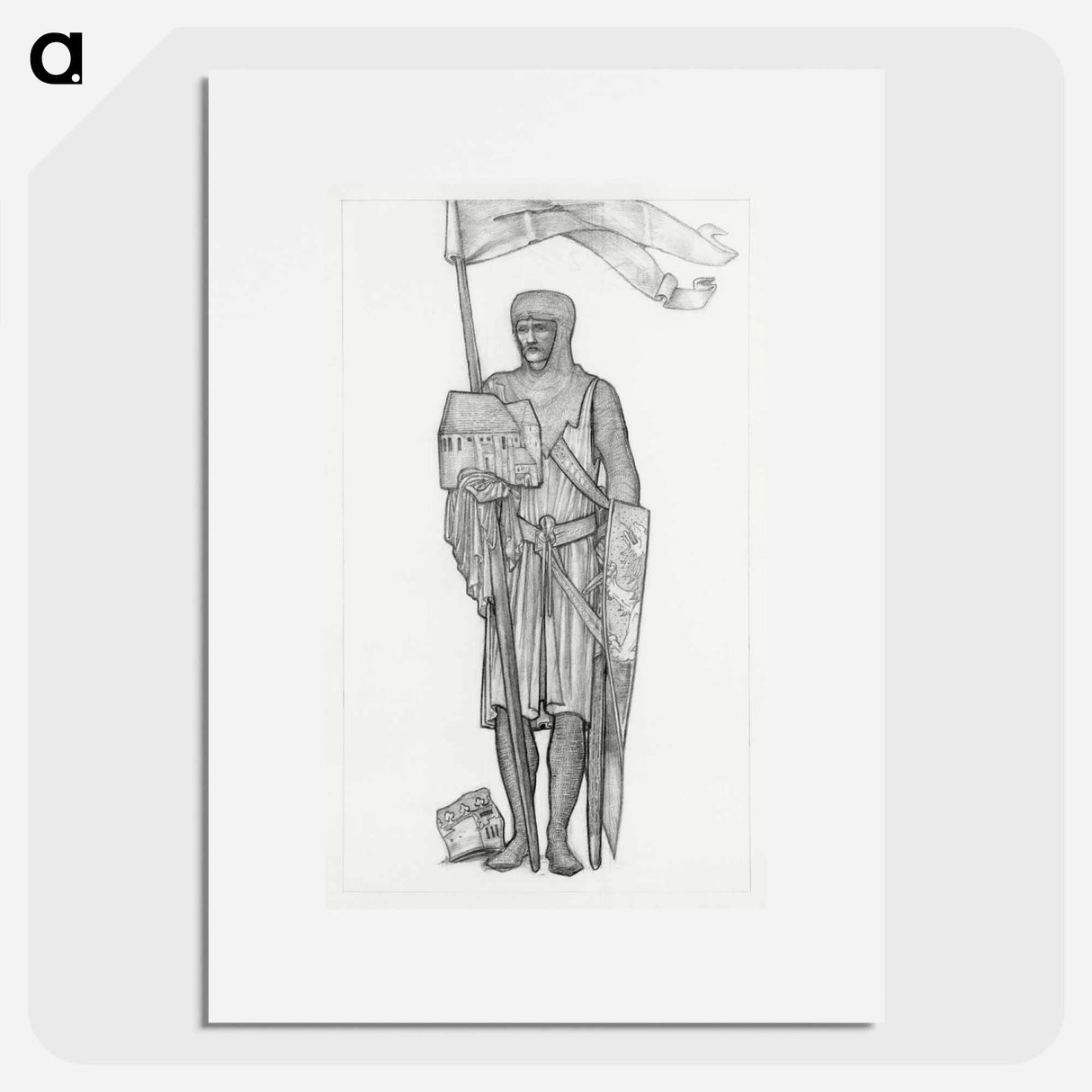 David of Scotland, Earl of Huntingdon - エドワード バーン ジョーンズ Poster.