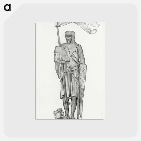 アートポストカード-David of Scotland, Earl of Huntingdon - エドワード バーン ジョーンズ Postcard.