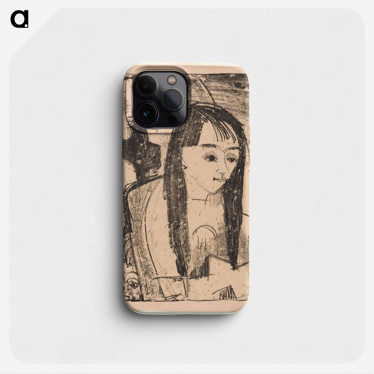 Portrait of a Girl - Ernst Ludwig Kirchner Phone Case.