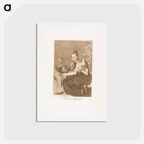 アートポストカード-They Spin Finely - フランシスコ デ ゴヤ Postcard.