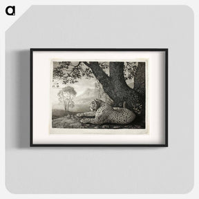 アートポスター-A Tyger (A Recumbent Leopard by a Tree)
 - ジョージ スタッブス Poster.