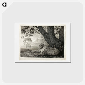 アートポストカード-A Tyger (A Recumbent Leopard by a Tree)
 - ジョージ スタッブス Postcard.