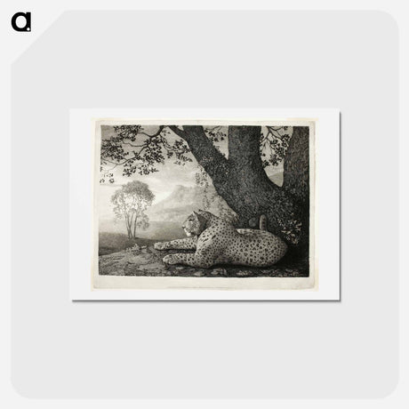 アートポストカード-A Tyger (A Recumbent Leopard by a Tree)
 - ジョージ スタッブス Postcard.