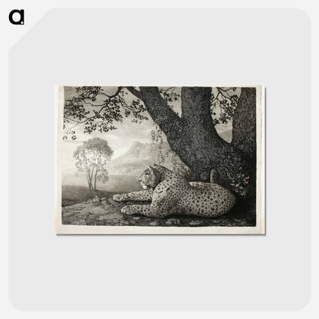 アートポストカード-A Tyger (A Recumbent Leopard by a Tree)
 - ジョージ スタッブス Postcard.