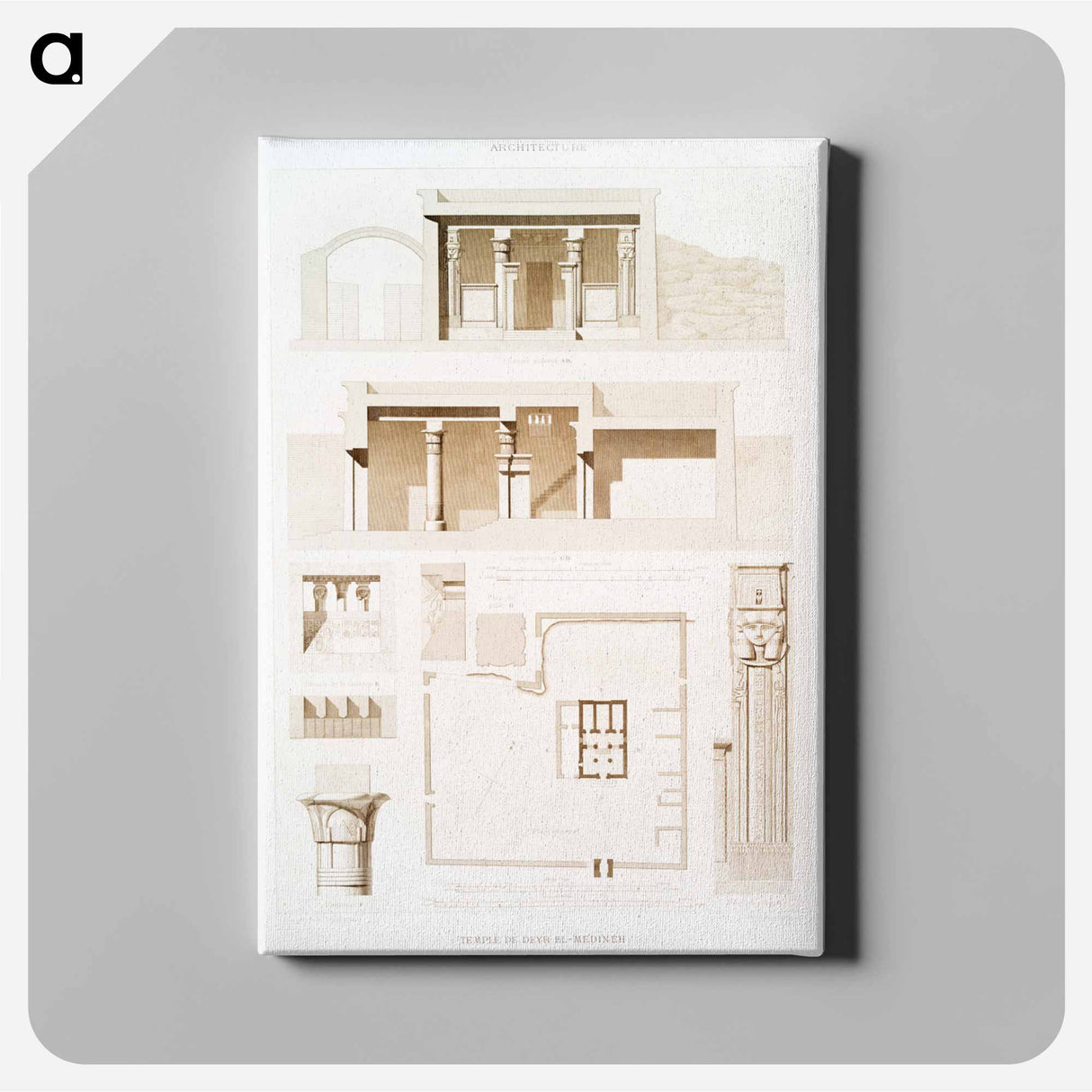 アートパネル-Deir el-Medina Temple
 - エジプト美術史 Canvas.