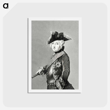 アートポストカード-Portrait of Friedrich Wilhelm III - ジャン ベルナール Postcard.
