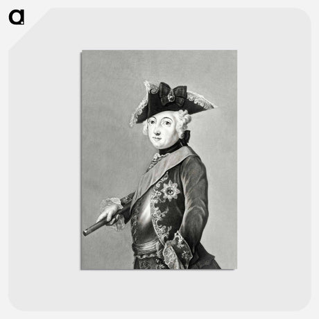 アートポストカード-Portrait of Friedrich Wilhelm III - ジャン ベルナール Postcard.