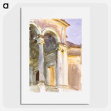 Loggia, Villa Giulia, Rome - John Singer Sargent Poster.