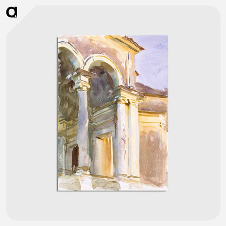アートポストカード-Loggia, Villa Giulia, Rome - ジョン シンガー サージェント Postcard.