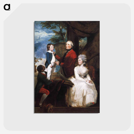 アートポストカード-George Grenville, Earl Temple, Mary, Countess Temple, and Their Son Richard - ジョシュア レノルズ Postcard.