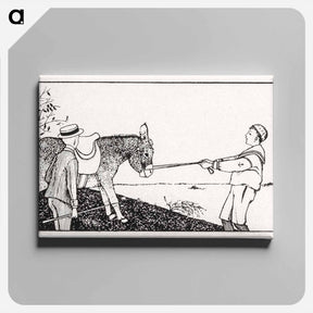 アートパネル-Two boys and a donkey - ユリー デ フラーハ Canvas.