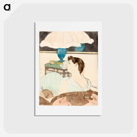アートポストカード-The Lamp - メアリー カサット Postcard.