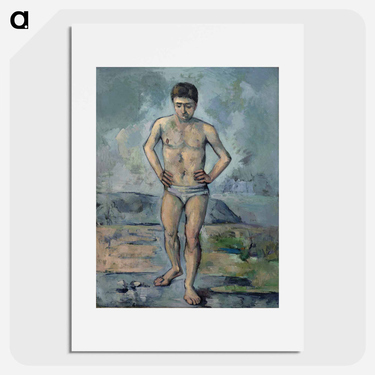 The Bather - Paul Cezanne Poster.