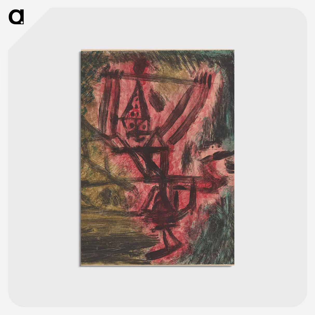 アートポストカード-Feuer Clown I (Fire Clown)
 - パウル クレー Postcard.