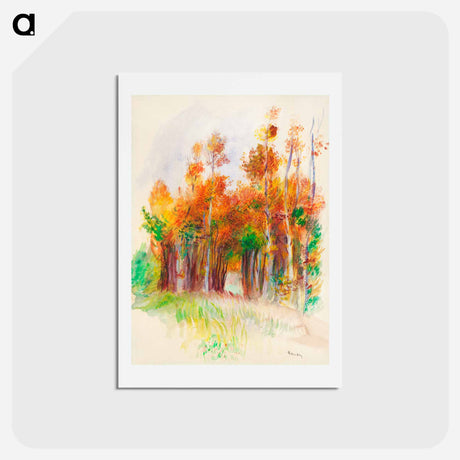 アートポストカード-Grove of Trees - ピエール オーギュスト ルノワール Postcard.