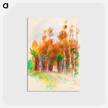 アートポストカード-Grove of Trees - ピエール オーギュスト ルノワール Postcard.
