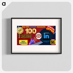 アートポスター-100% Top Sites to Buy LinkedIn Accounts (USA & OLD) - テオ ファン ドゥースブルフ Poster.