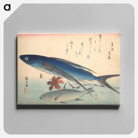 アートパネル-Tobiuo and Ishimochi Fish, from the series Uozukushi (Every Variety of Fish)
 - 歌川 広重 Canvas.