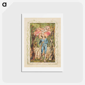 アートポストカード-Songs of Innocence: Frontispiece - ウィリアム ブレイク Postcard.