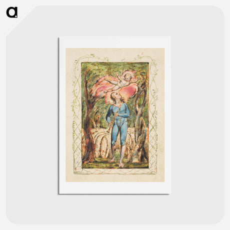 アートポストカード-Songs of Innocence: Frontispiece - ウィリアム ブレイク Postcard.
