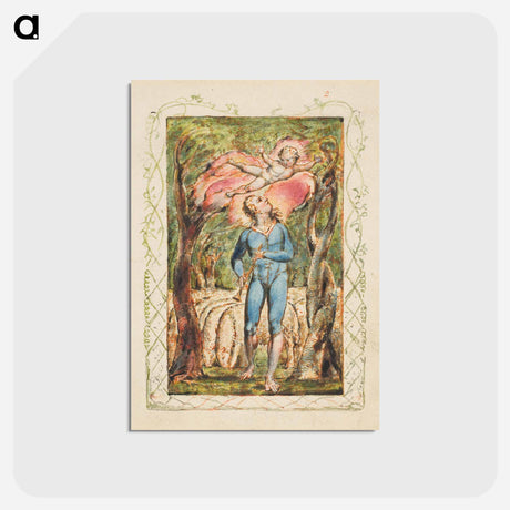アートポストカード-Songs of Innocence: Frontispiece - ウィリアム ブレイク Postcard.