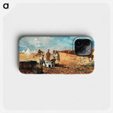 Rainy Day in Camp - Winslow Homer Phone Case.