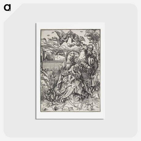 アートポストカード-The Holy Family with Three Hares - アルブレヒト デューラー Postcard.