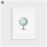 アートポストカード-Vintage Victorian style atlas engraving - アンティーク地図 Postcard.