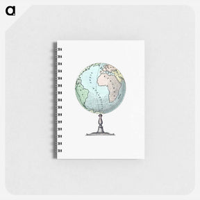 アートメモ帳-Vintage Victorian style atlas engraving - アンティーク地図 Memo.