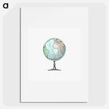 Vintage Victorian style atlas engraving - アンティーク地図 Poster.