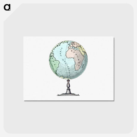 アートポストカード-Vintage Victorian style atlas engraving - アンティーク地図 Postcard.