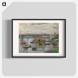 Bridge at Argenteuil on a Gray Day - クロード モネ Poster.