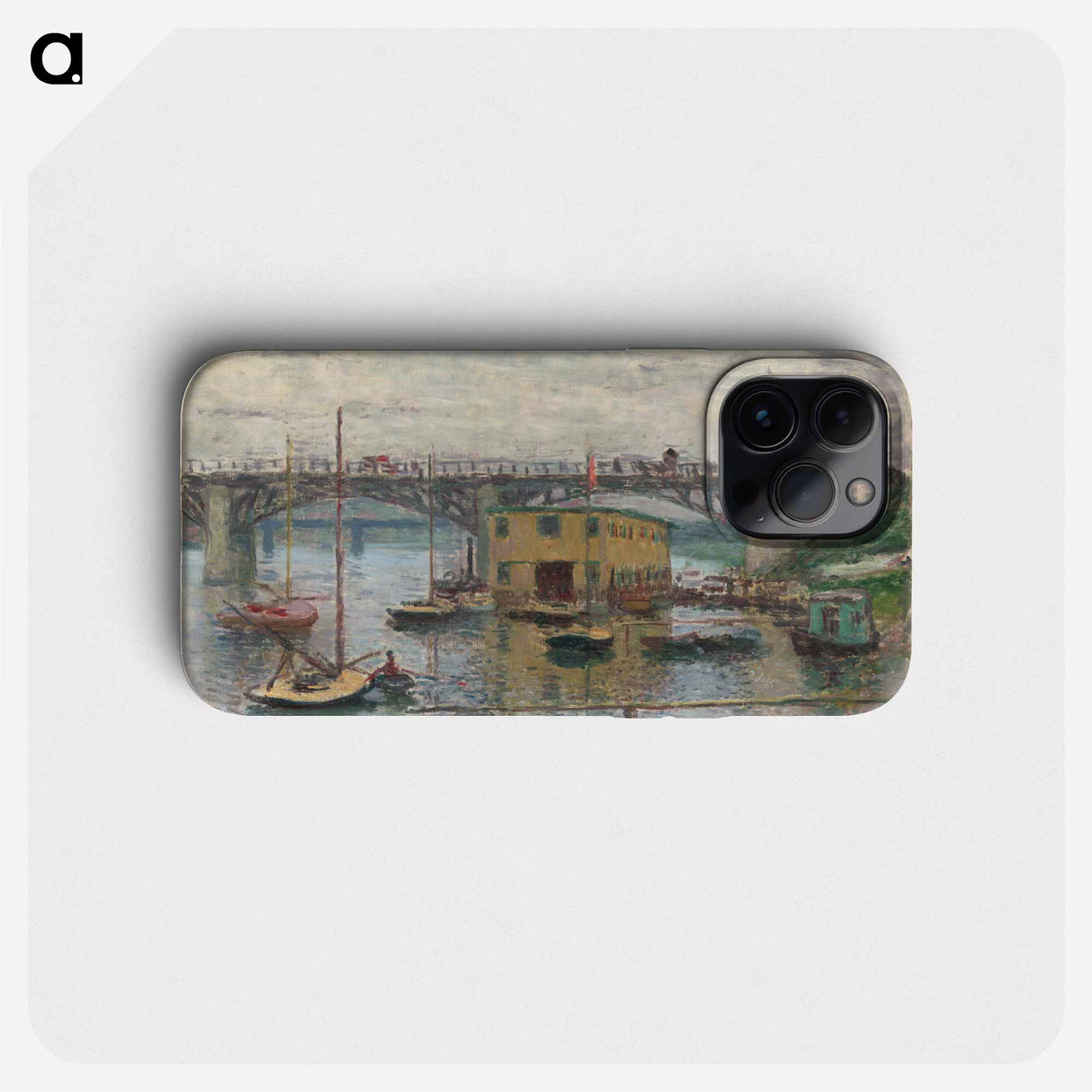 Bridge at Argenteuil on a Gray Day - クロード モネ Phone Case.