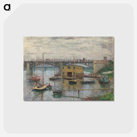 アートポストカード-Bridge at Argenteuil on a Gray Day - クロード モネ Postcard.