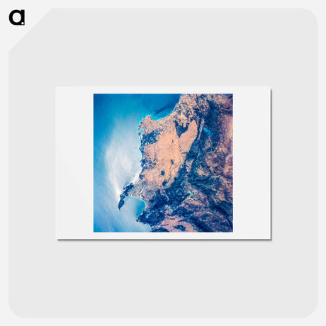 アートポストカード-Southern Cape District, South Africa (Nadir View)
 - 上空からの地球 Postcard.