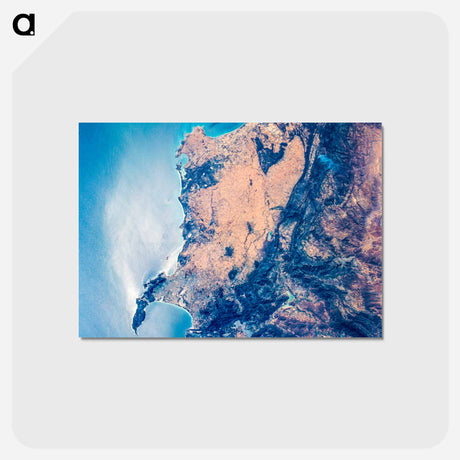 アートポストカード-Southern Cape District, South Africa (Nadir View)
 - 上空からの地球 Postcard.