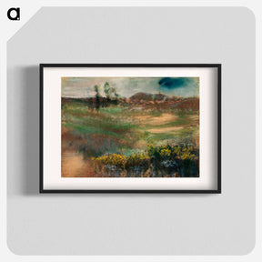 アートポスター-Landscape with Smokestacks - エドガー ドガ Poster.