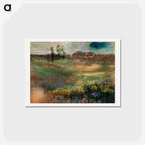 アートポストカード-Landscape with Smokestacks - エドガー ドガ Postcard.