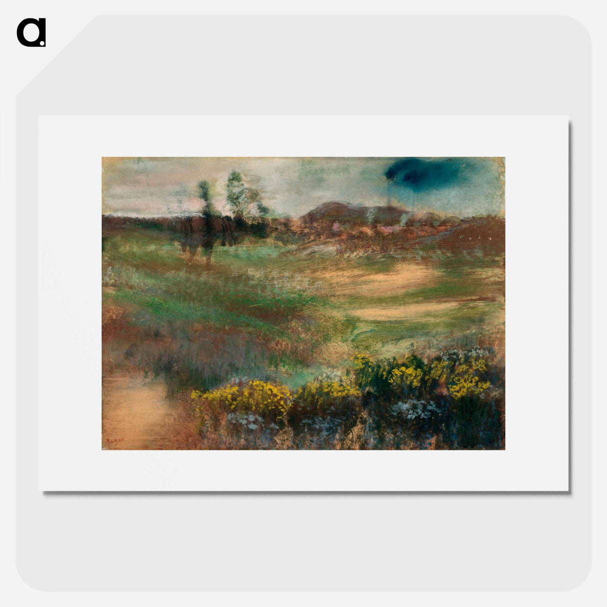 Landscape with Smokestacks - Edgar Degas Poster.