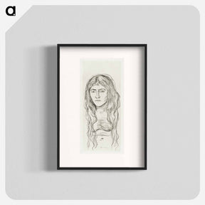 アートポスター-Woman with Long Hair - エドヴァルド ムンク Poster.