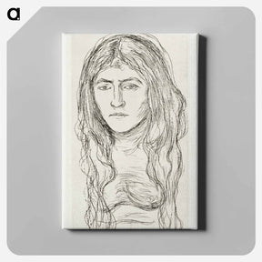 アートパネル-Woman with Long Hair - エドヴァルド ムンク Canvas.