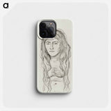 Woman with Long Hair - エドヴァルド ムンク Phone Case.